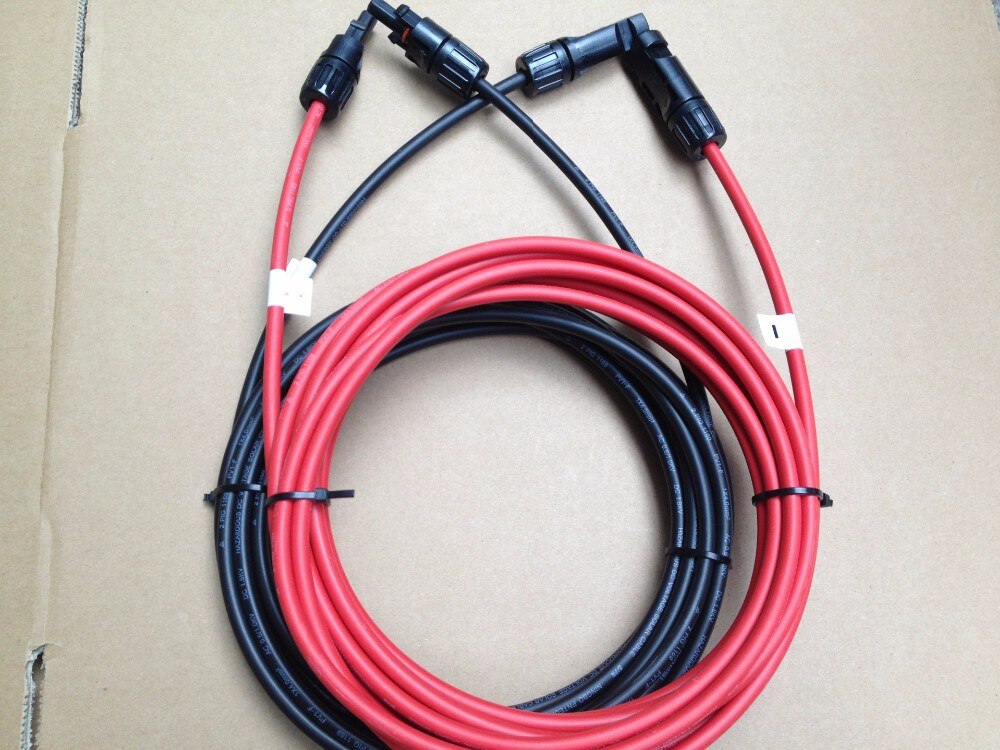 3m 6m 2.5 mm² röd och svart pv dubbel kontaktdon förlängning solkabel 12v solpanel / cel / system / modul diy kit rv / marine / campering