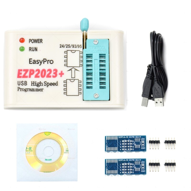 XX9A EZP2023 SPI Programmer EZP 2023 with Adapters 100% Original EZP 2023 Support 24/25/93 Bios 25T80 Offline Copy+5 Adapter: Basic paragraph