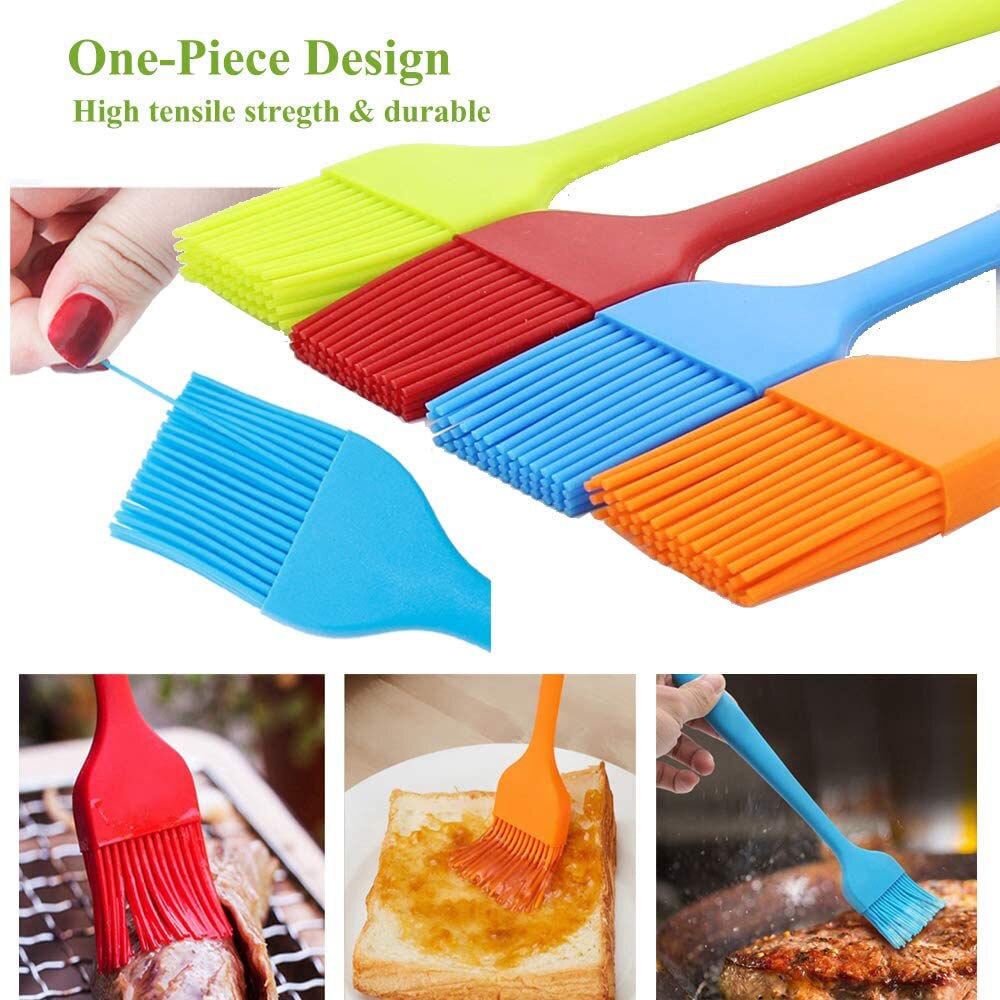 Brosse à huile à badigeonner en Silicone, taille S/L, brosse de cuisson pour pâtisserie, barbecue