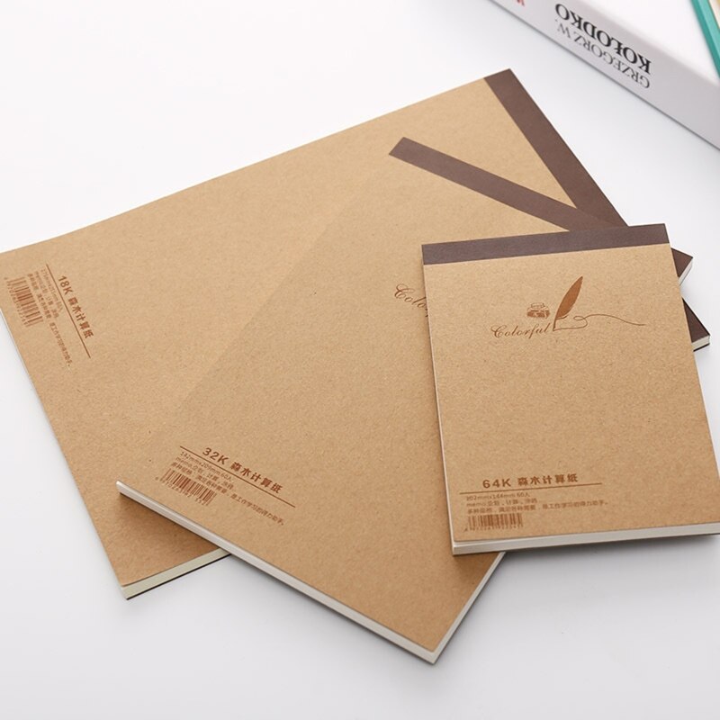 XX9A Tearable Sketchbook Portable Note Paper Pad Drawing Pad 60 Sheets Blank Papers Adhesive Binding Easy to Tear for Office