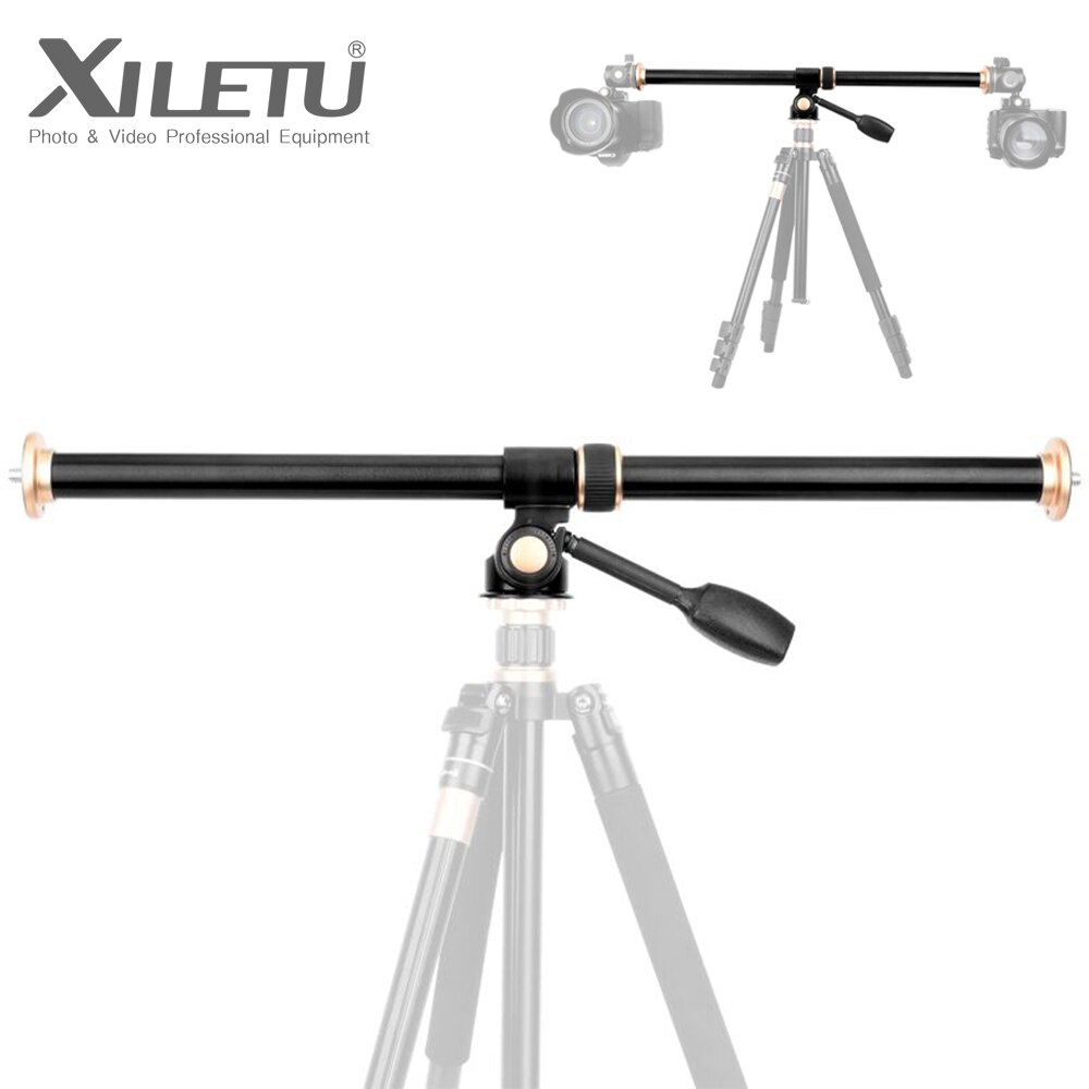 XILETU QZSD Horizontal Bar Camera Mount Tripod Boom Rotatable Multi-Angle Center Column Rod Extension Cross Arm Steeve