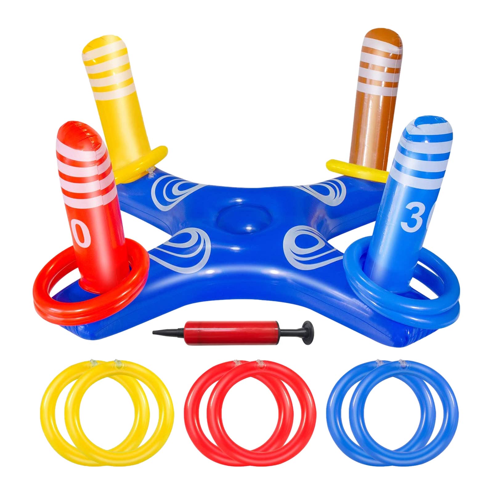 Sport estivi piscina gonfiabile galleggiante Set giochi d&#39;acqua giochi di nuoto per bambini pallacanestro pallamano pallavolo salto in acqua: J