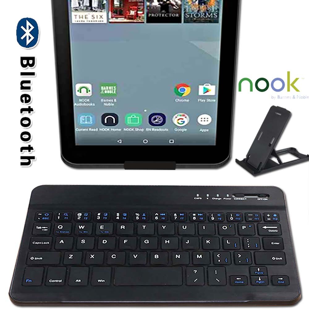 Slim Tragbare Drahtlose Bluetooth Tastatur für Barnes Noble NOOK 7 &quot;/Glowlight 3/HD 7 Zoll/) 7 zoll Tablet Drahtlose Tastatur