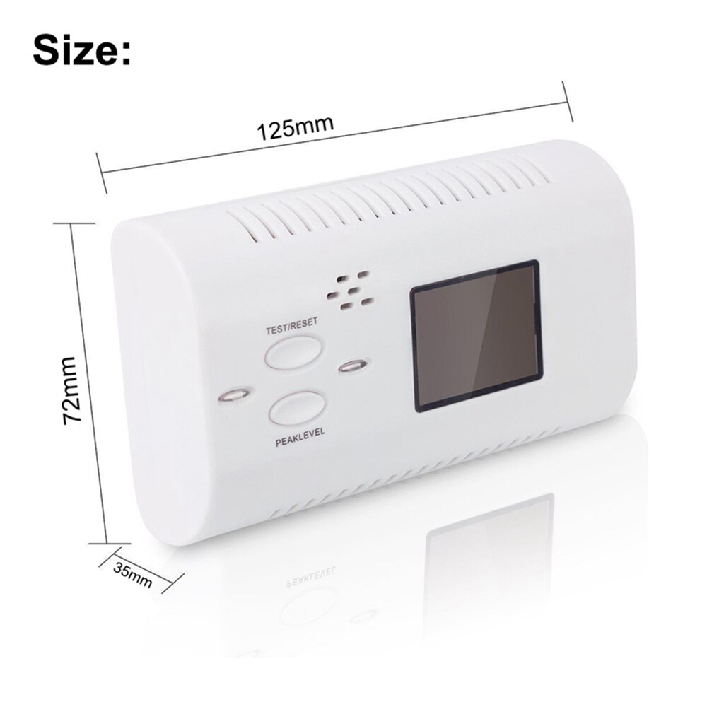 Smart Voice Smoke Detector Alarm Sensor With LCD Warning Monitor For Home Office Security