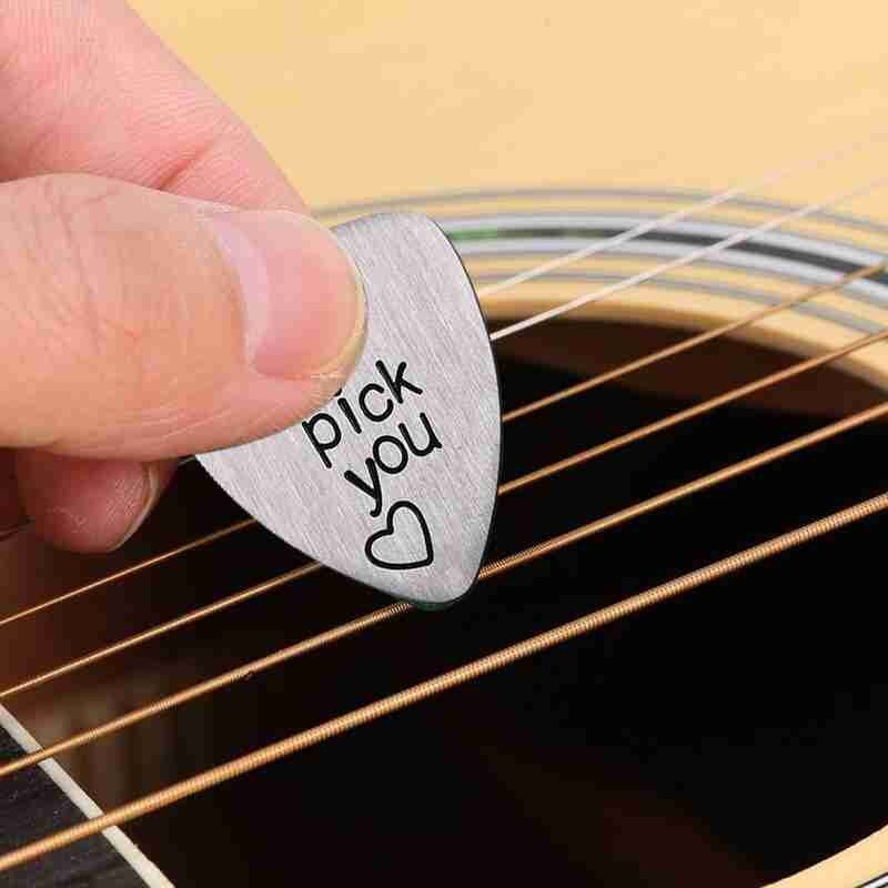Gegraveerd Ukulele Pick Muziekinstrument Accessoire Pick Forever Pick & Altijd Ik Staal Gesneden Titanium U Brief Gitaar X2T9