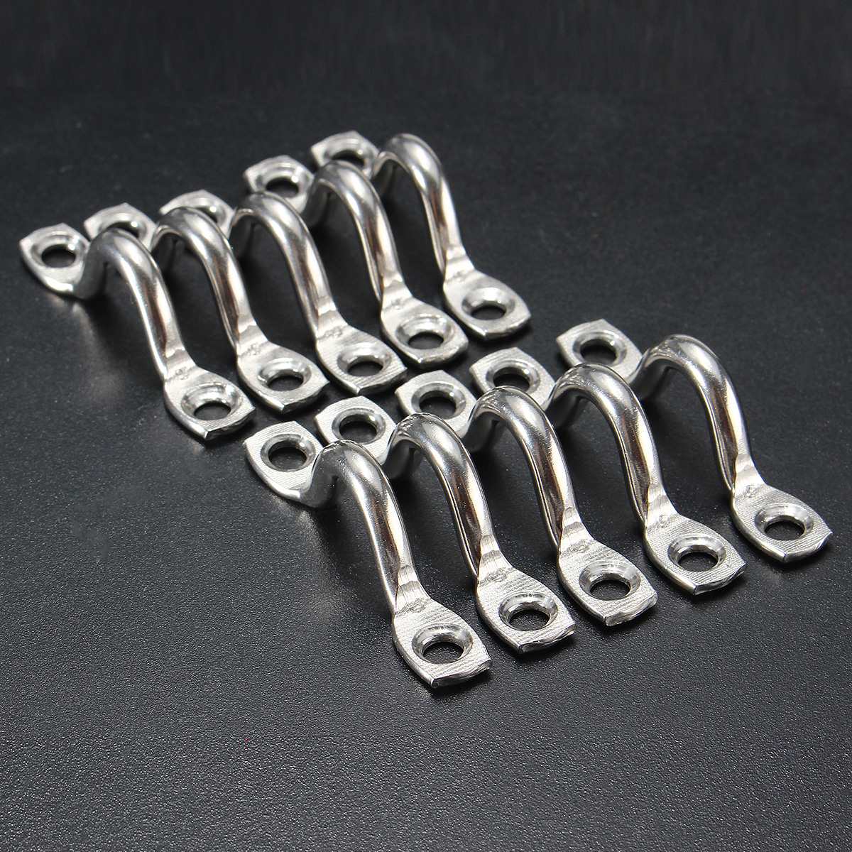 10 stk / lot pad øje sæt 5mm rustfri stål footman's loop marine grade båd hardware båd dele tilbehør udskiftning