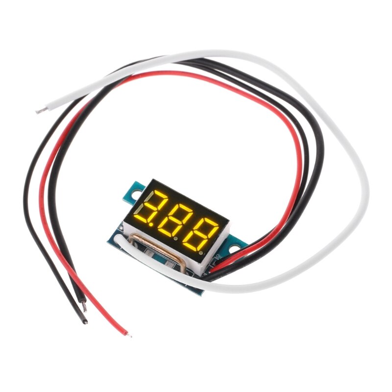 Dc0-10a digitale led-ampèremeter, stroompaneelmeter, 0.36in modules met omgekeerde beveiliging, 4 kleuren blauw, rood, geel, groen: J