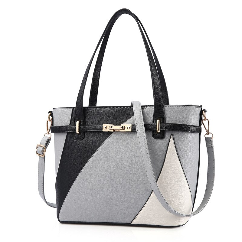 YINGPEI femmes sac Vintage décontracté fourre-tout Top-poignée femmes Messenger sacs épaule étudiant sac à main sac à main portefeuille en cuir: Gris