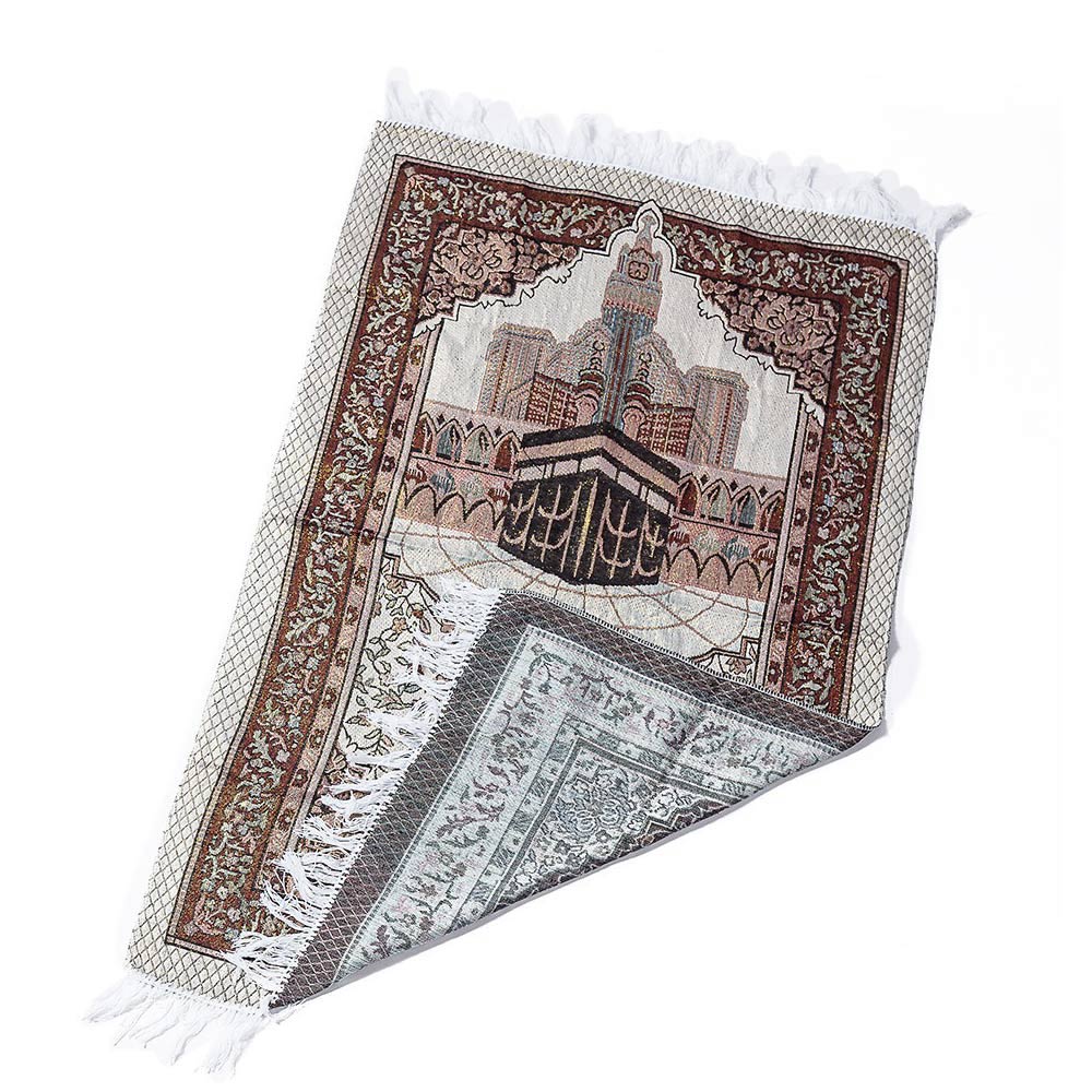 Tapis de prière musulmane islamique, 1 pièces, pour Ramadan, coran, en Polyester, Namaz, Salat, pampilles, tapis de Yoga, 70x110cm