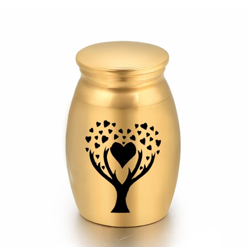 Pequena lembrança urnas para cinzas humanas pet mini cremação urna de aço inoxidável cinzas lembrança memorial cinzas titular: GD-60