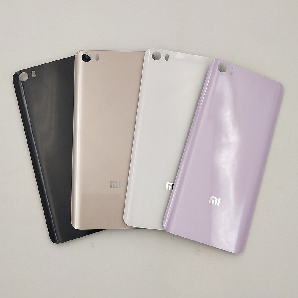 Original XiaoMi Mi5 Glass Back Cover Rear Door Panel Housing Case Protective Shell For XIAOMI MIUI Mi5 Battery Repair Part 5.15&quot;