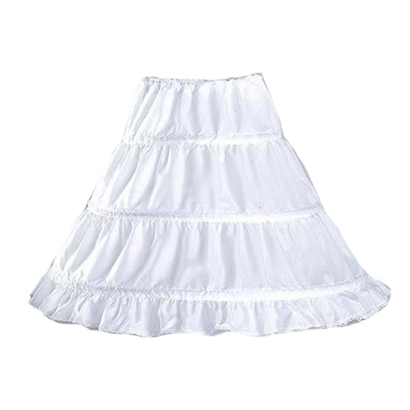 Vrouwen Hoepelrokrok Witte Hoepel Rok Floor/Knie Lengte Baljurk Slip Meisjes Onderrok Voor Wedding Bridal Jurk: Children 3 steel