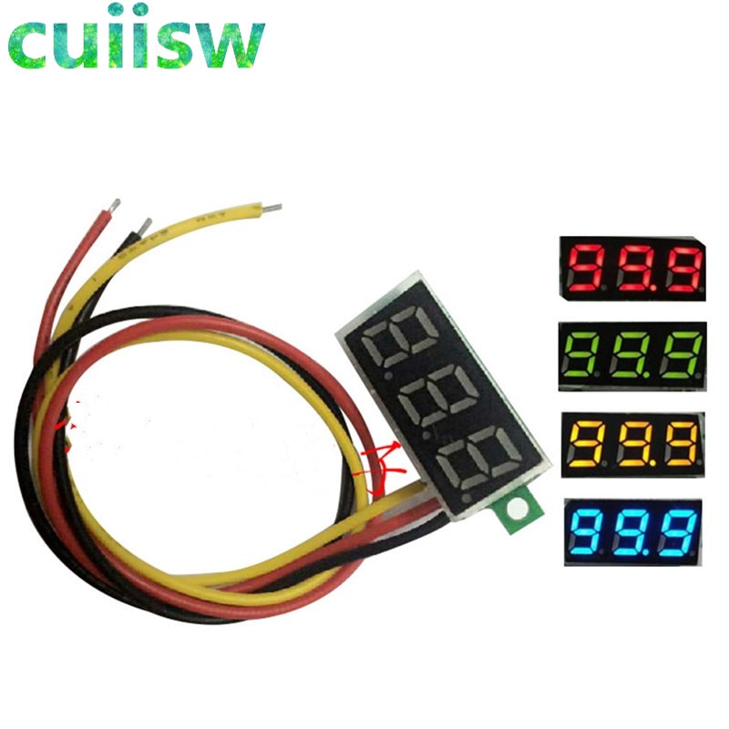 0.28 Inch Dc 0-100V 3-Wire Mini Gauge Voltage Meter Voltmeter Led Display Digitale Panel Voltmeter meter Detector Monitor Gereedschap