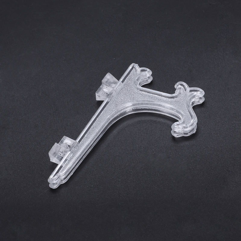 12 stk 3 tommers staffelier eller tallerkenholdere viser middagstallerken (gjennomsiktig)