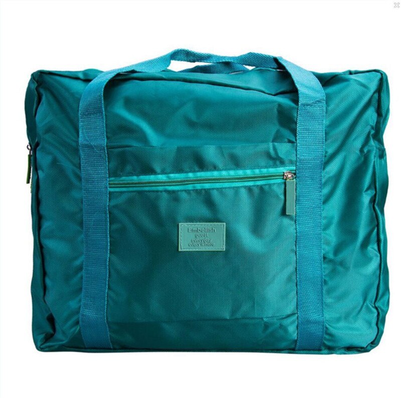 Wasserdicht Klapp Große Lagerung Reise Gepäck Nylon Tragen-auf Organizer Gabe Schulter Lagerung Taschen Große Größe Gepäck Tasche Heißer: Grün
