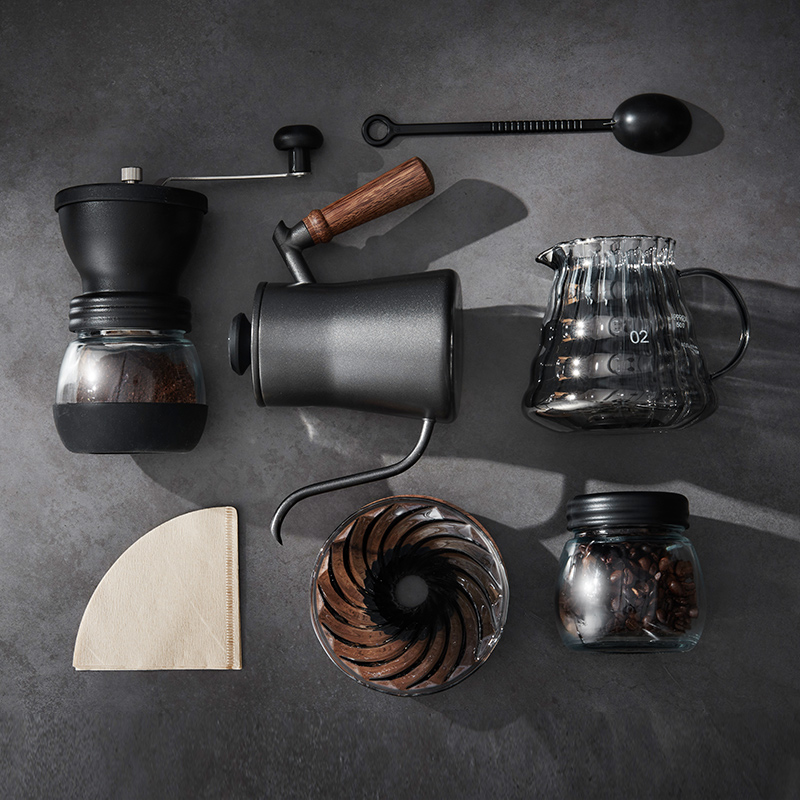 GIANXI Glass Hand-brewed Coffee Pot Cloud Pot Filter Cup Filter Sharing Pot Household Coffee Tool Reusable Heat Resistant Teapot