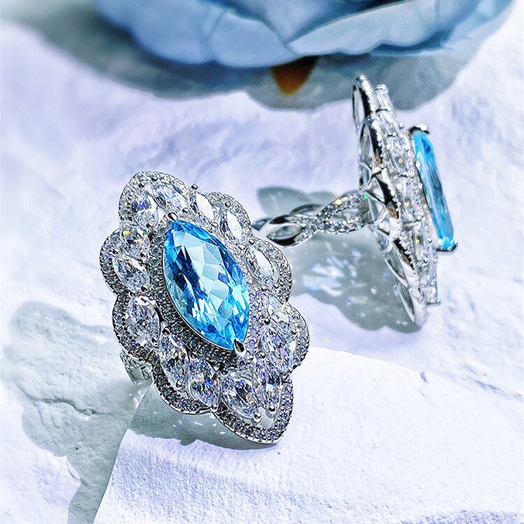 Schmuck Pferd Auge Natur CZ Stein Schmuck-einstellen Frauen Silber Farbe Halskette Ring einstellen Shippng