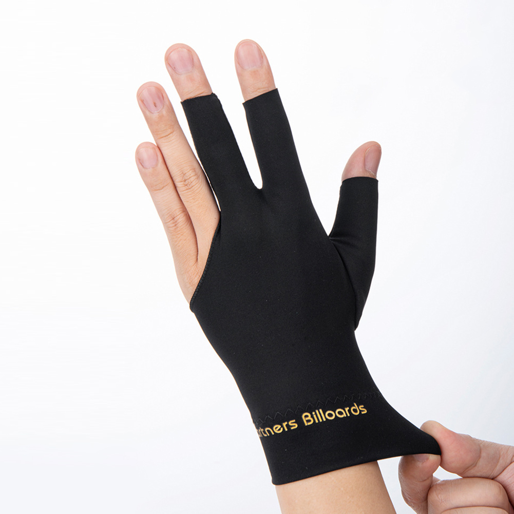 Guantes de billar abiertos de 3 dedos, antideslizantes, transpirables, accesorios deportivos para billar