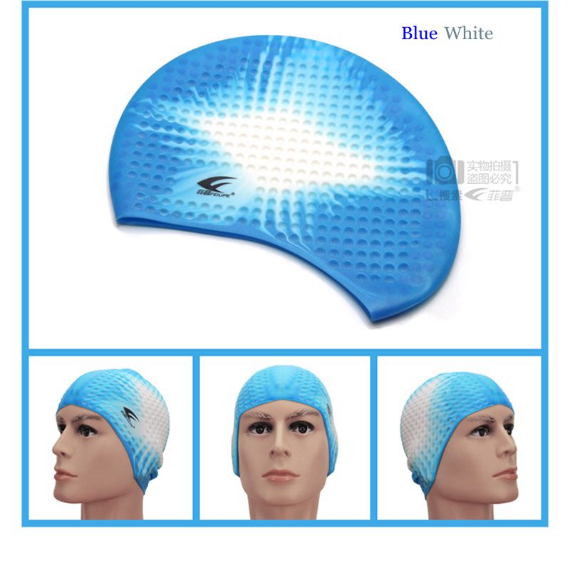 Badehætter til svømmehætte silikone beskytte øre langt hår sommer tilbehør til strandhoveddæksel bonnet de bain vandtæt