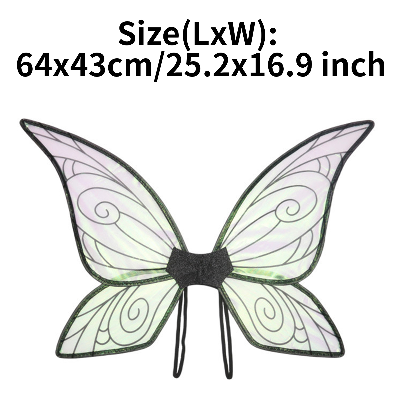 Alas de Hada de elfo de princesa para niños, decoración de de cumpleaños, alas de Ángel, accesorios de rendimiento para niñas, alas brillantes y transparentes