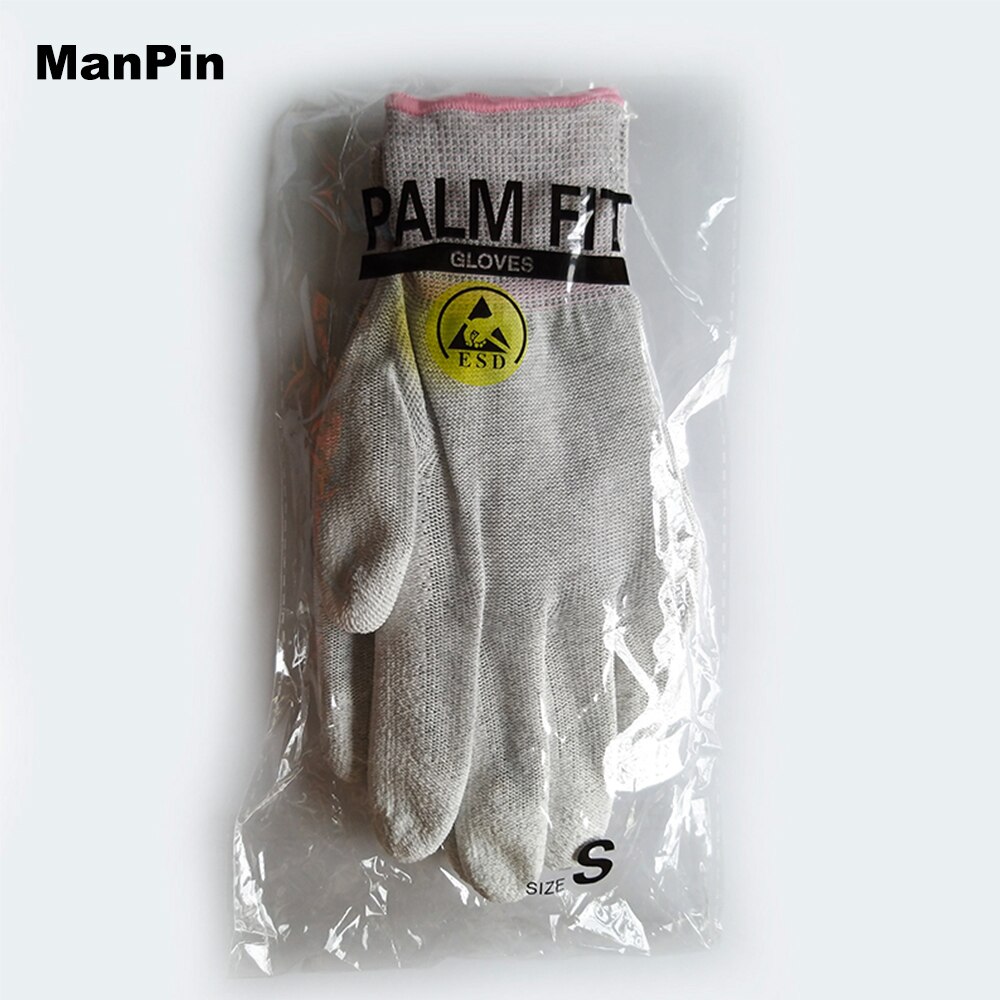 Pu-beschichtete handschuhe mit esd-antistatik-schutz aus kohlefaser für elektronische arbeiten, tablet- und handy-reparaturen: S 1 paar