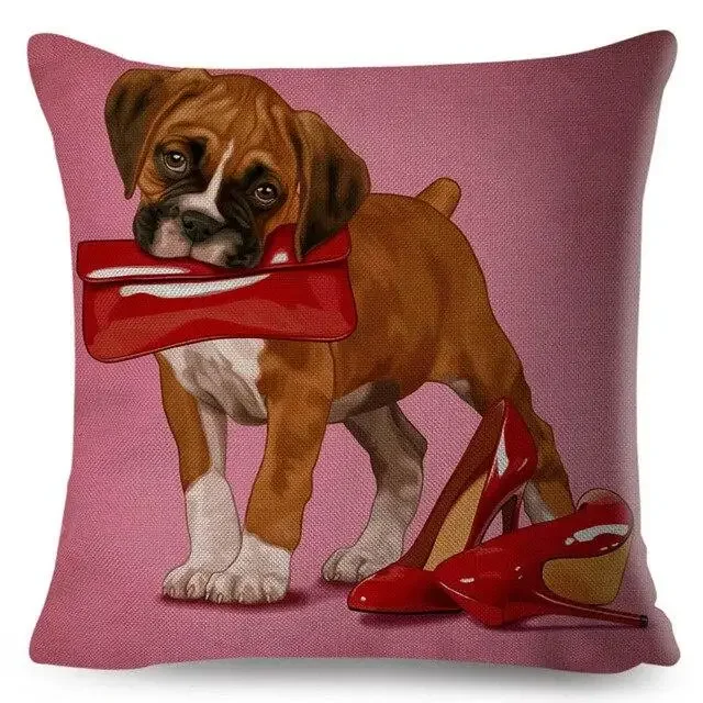 Farbe niedlichen Cartoon Haustier Hund Kissen bezug Kissen bezug Sofa Home Auto Dekoration Tier