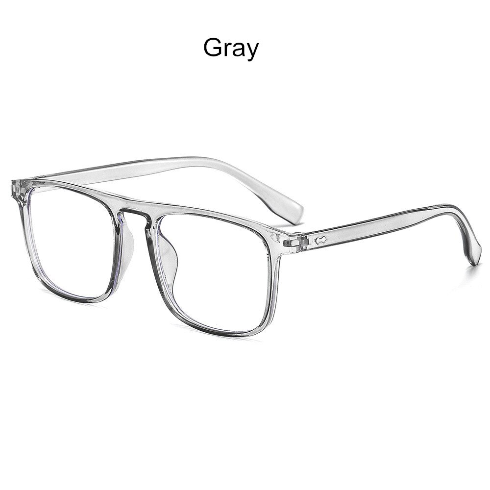 Classic Women Eyeglasses Men Optical Computer Glasses Prescription Myopia Eyewear Frame Square Transparent Spectacle Unisex: Gray