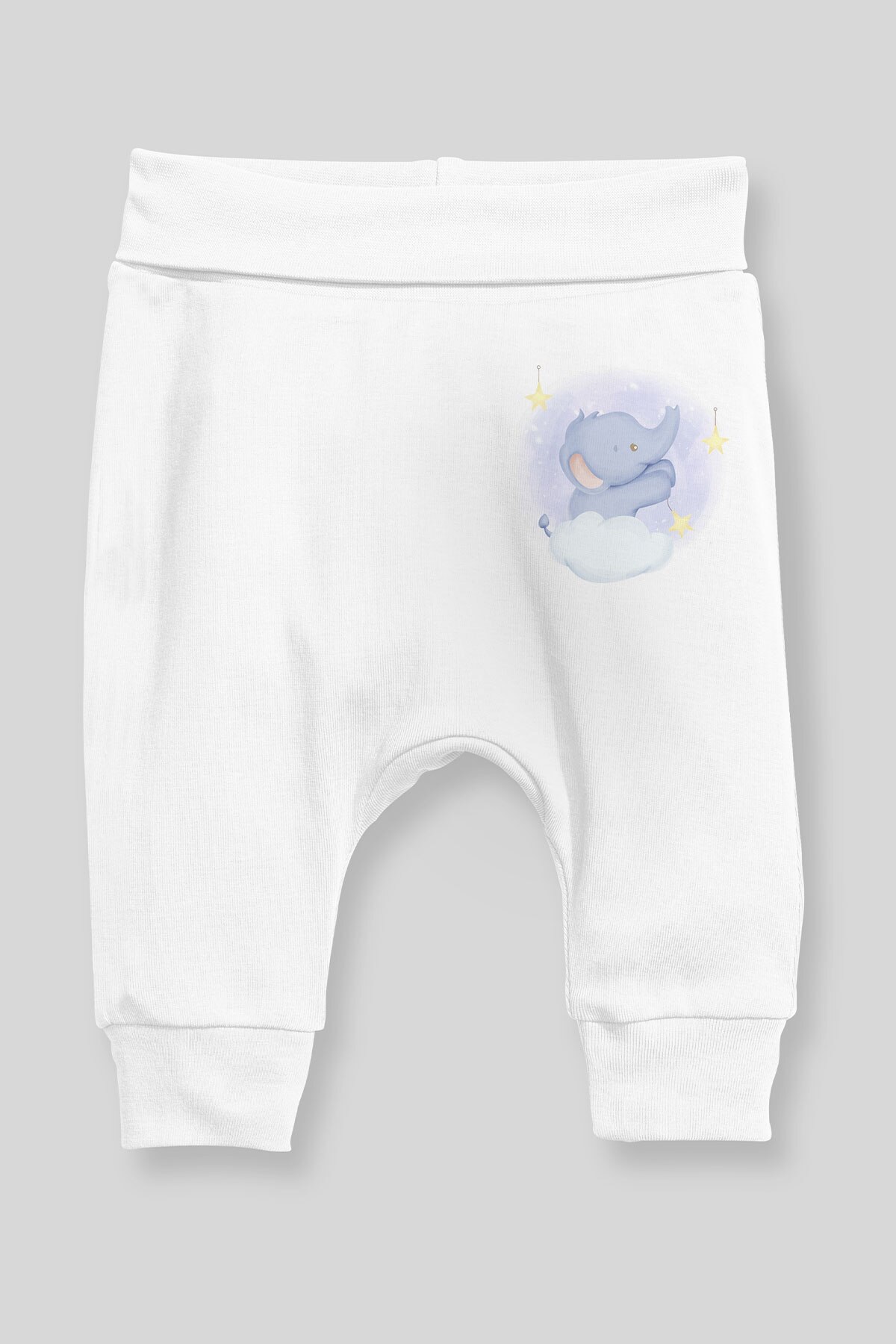 Angemiel bébé etoile Asan petit éléphant bébé garçon sarouel Pantalon blanc