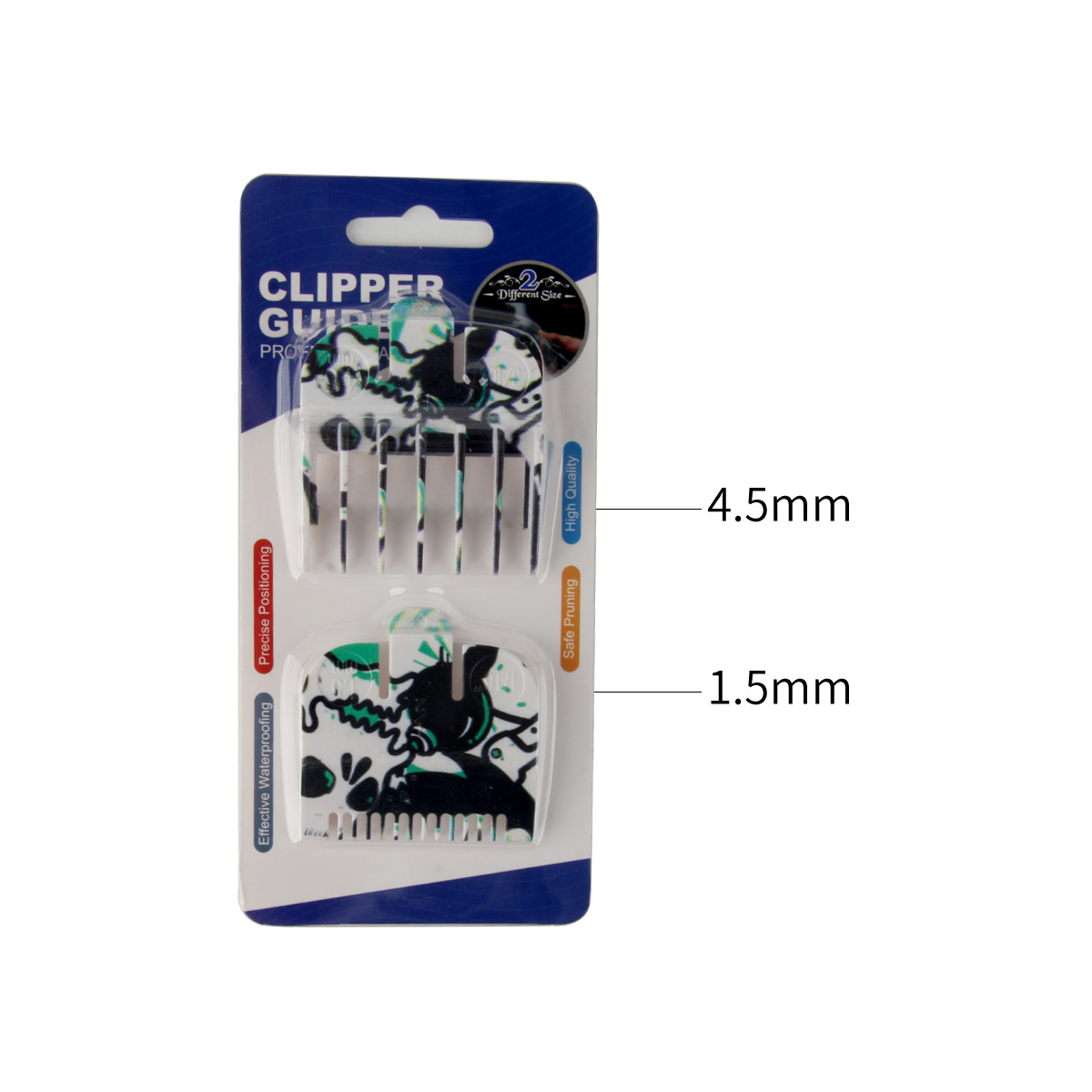 Graffiti tondeuse à cheveux gardes limite peigne pour Wahl Machine de coupe de cheveux Salon de coiffure Pro coupe de cheveux Guide peignes outils de coiffure: GRIS