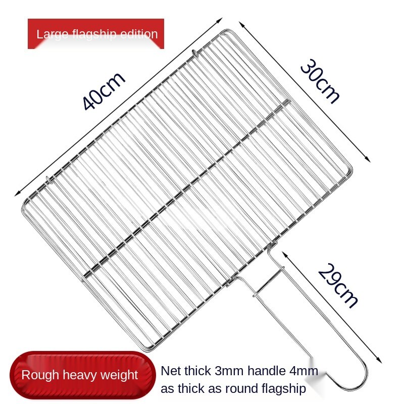 Grilled Fish Clip Stainless Steel Grilled Fish Rack Grilled Fish Mesh Clip Barbecue Wire Plywood round Barbecue Tools: Transparent
