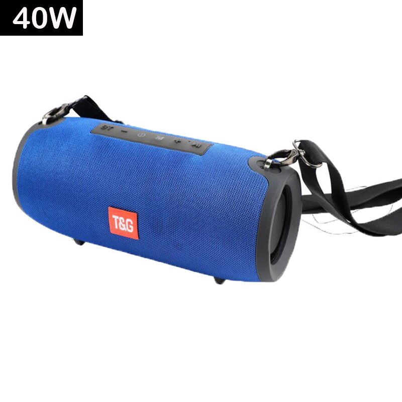Tg118 caixa de som portátil bluetooth 40w, alto falante, portátil, para computadores, players de música, com rádio fm tf aux aux: TG118 blue