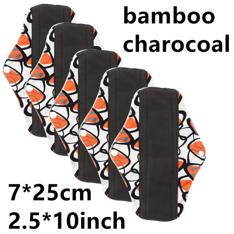 1pc Dag Gebruik Maandverband met Organische Bamboe Innerlijke Waterdichte Gedrukt Regelmatige Flow Herbruikbare Super Zachte Mama Pads: M-27