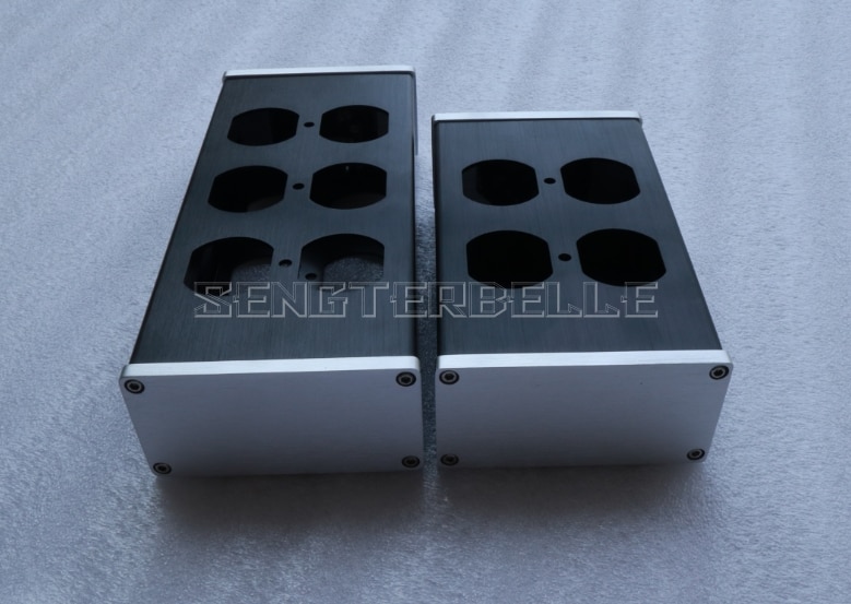 DIY HIFI Aluminium Chassis ONS Standaard Power Strip Case PSU Box Stopcontact Shell