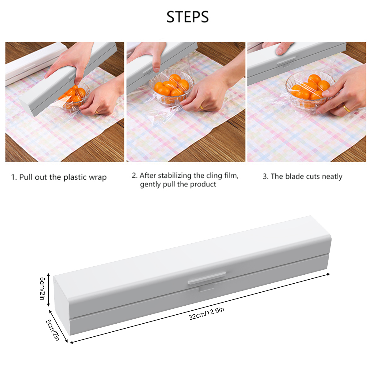 Cling Film Cutter Plastic Wrap Dispenser Kitchen Accessori Wrap Film Cutter Magnetic Cling For Food Keep Fresh with Cutter Blade