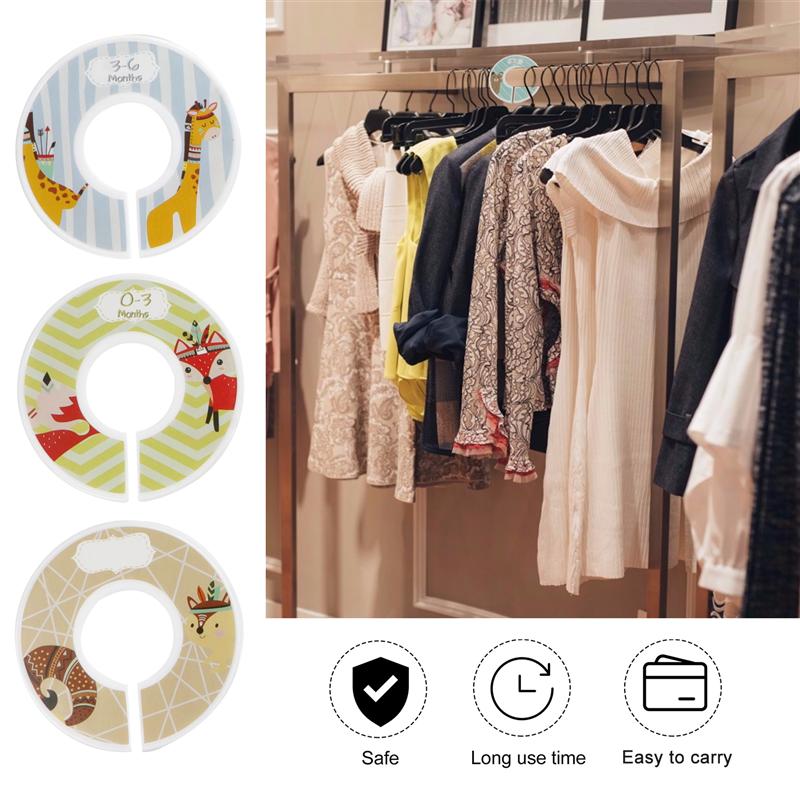 12 Stuks Cartoon Dieren Kleding Maat Verdelers Kast Kleding Size Divider Borden Diy Kleding Naaien Tool