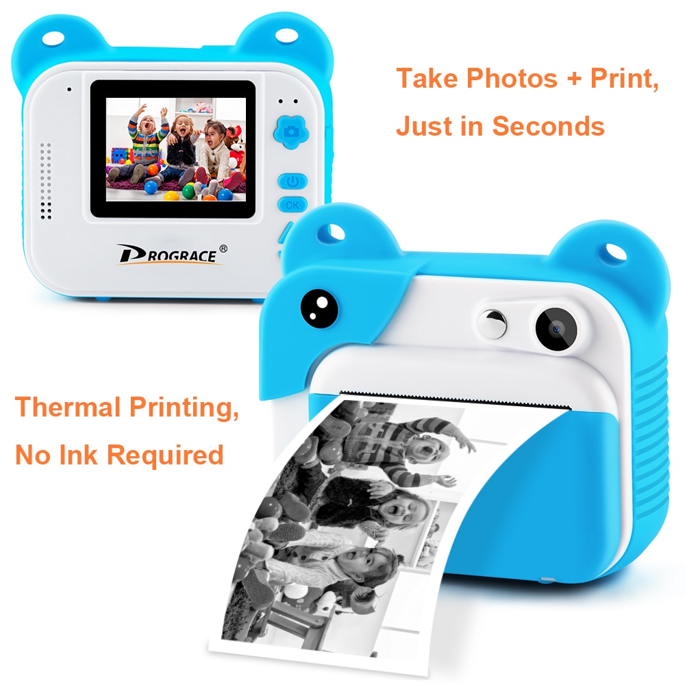 Barn instant print kamera børn udskrivning kamera digitalt børns kamera legetøj kamera til piges legetøj fødselsdag jul