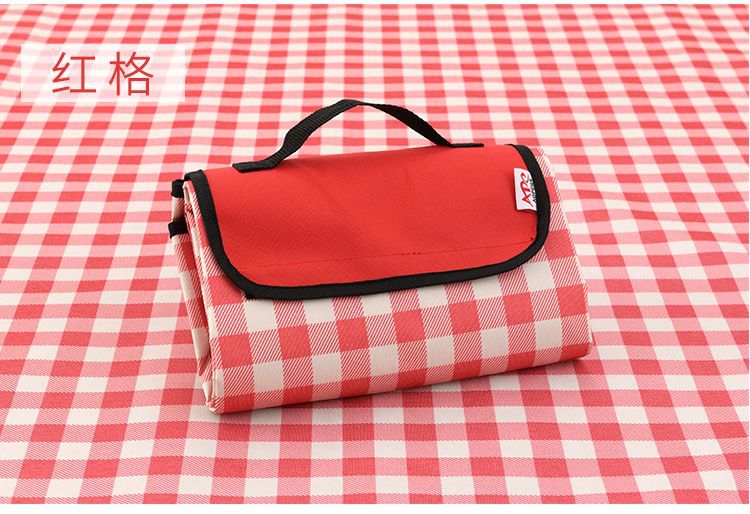 Rood Wit Plaid Outdoor Opvouwbare Waterdichte Picknick Mat Mode Dikker Pad Ademend Zacht Draagbare Camping Reizen Strand Deken: Red / 145 x 80cm