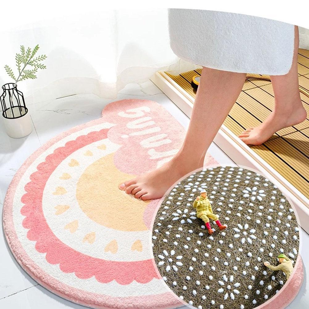 Thuis Regenboog Deurmat Halve Cirkel Vloermat Badkamer Deur Entree Antislipmatten Cartoon Kleur Tapijt Stofdicht Waterdicht Tapijt