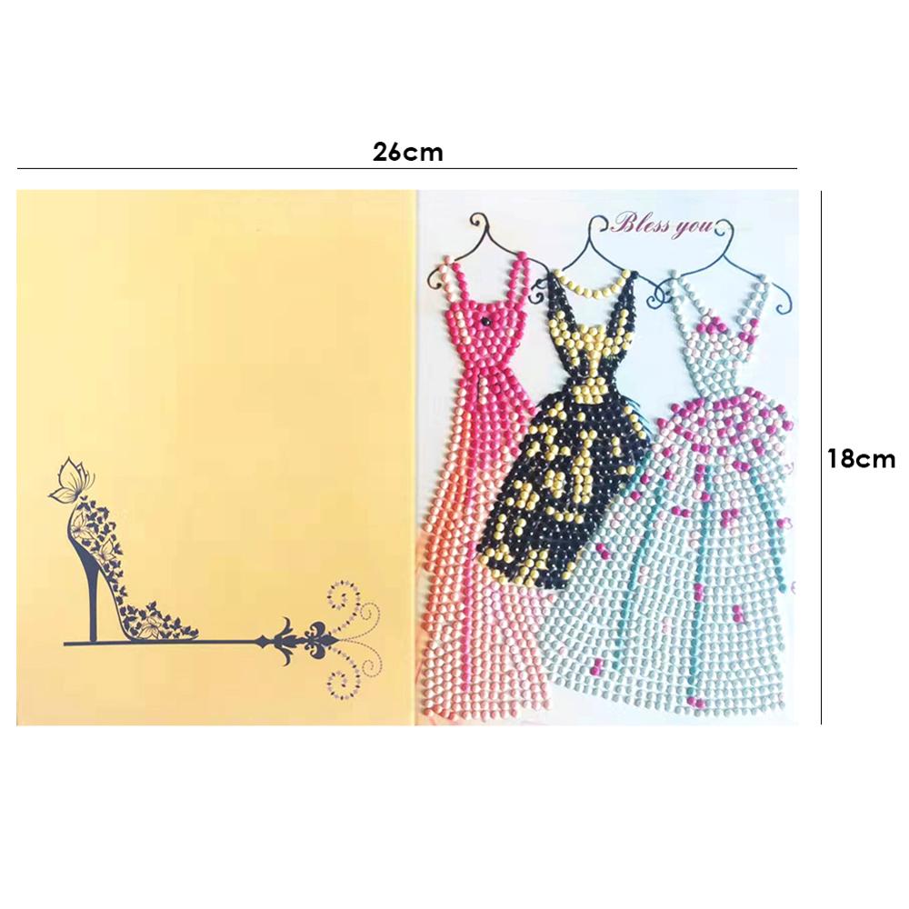 5D DIY Drills Diamond Painting Valentine Greeting Card Party Birthday Diamond Embroidery Cross Stitch Festival Greet Cards: 4