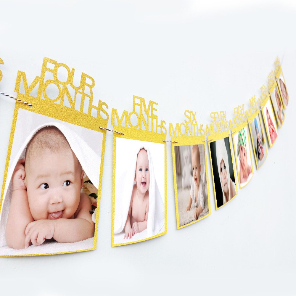 1st Verjaardag Fotolijst 1-12 Maanden Baby Fotolijst Douche baby Foto houder Kids Kamer decoraties