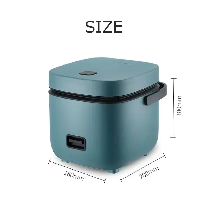 Mini olla arrocera automática para el hogar, máquina de cocina eléctrica para 1-2 personas, calentador de alimentos, vaporizador, olla arrocera pequeña de 1,2 L