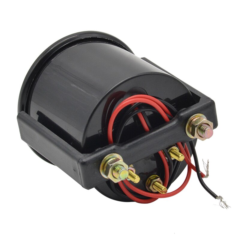 Ronde aarde 2 incn (52mm) 12 voltage auto motorfiets zwarte behuizing blauwe achtergrondverlichting lees 8-16v volt meter