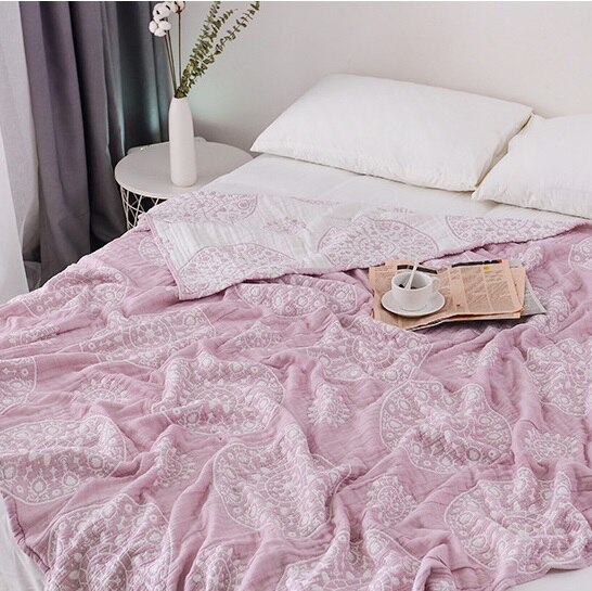Manta muselina de algodón 100% Para sofá cama, manta de viaje de estilo y transpirable con Mandala, manta grande y suave Para mujer