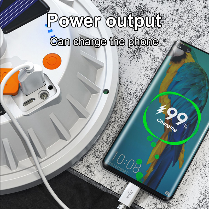 6000 mah led kraftfull uppladdningsbar campinglykta bärbar tältlampa campinglampa arbetslampa inbyggd batteri solladdning