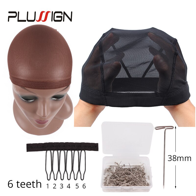 Plussign 11 PCS Wig Making Kit Canvas Block Head With Stand Mannequin Head Diy Styling Making Tools Heads Manequin