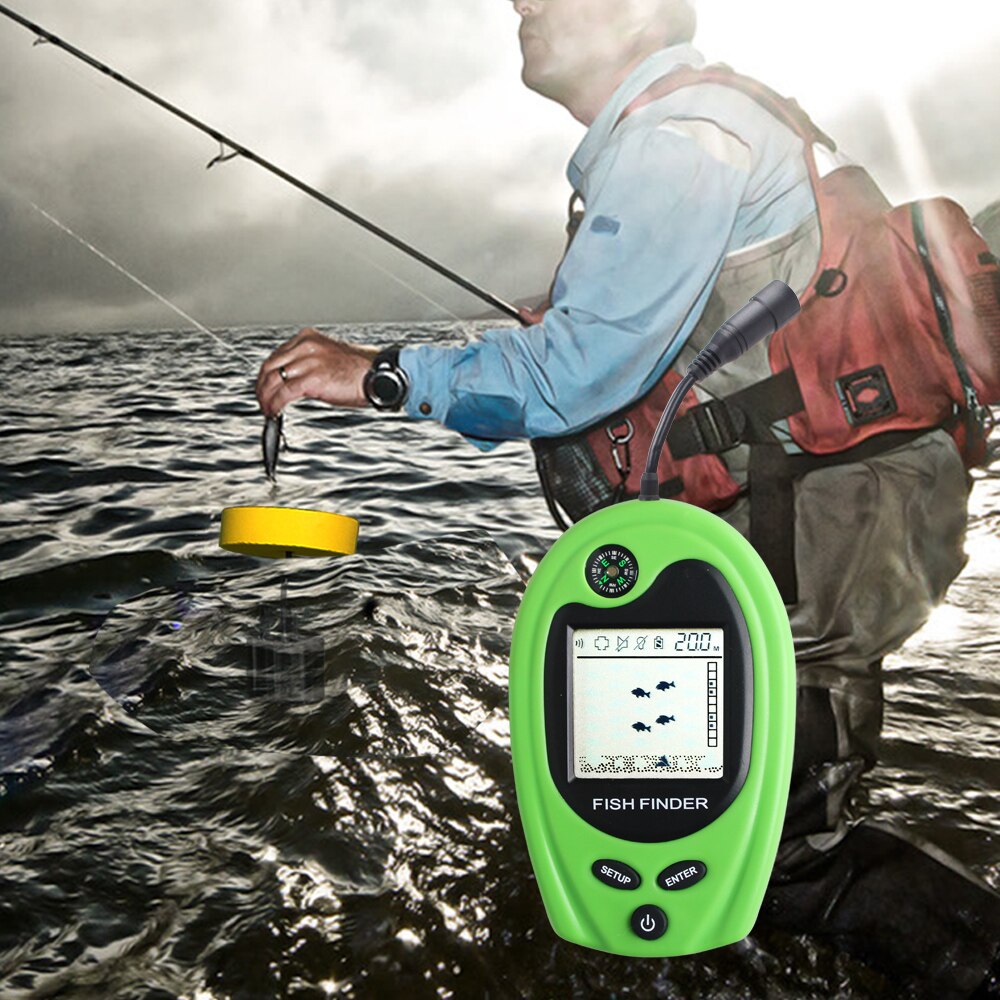 LUCKY FF818 Portable Wired Fish Finder Sounder Fish Alarm Fishfinder 100M Fishing Echo Sounder Fish Detector Pesca