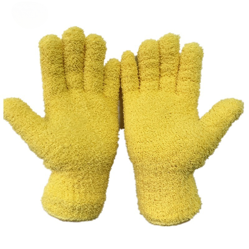 1 par de guantes de microfibra para quitar el polvo, guantes de limpieza, herramienta de eliminación de polvo para ventanas, guantes de limpieza reutilizables, herramienta de limpieza del hogar