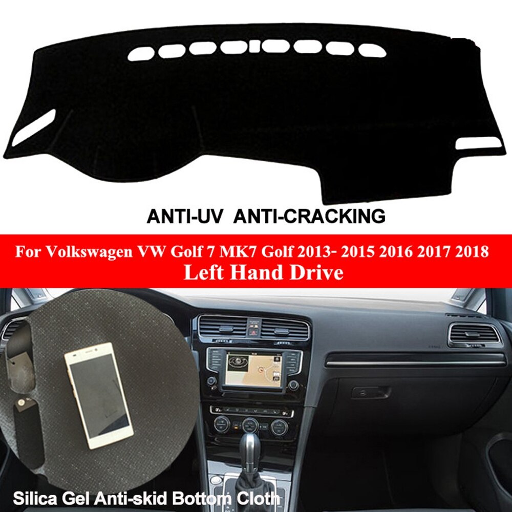 Auto Dashboard Cover Siliconen Antislip Dash Mat Tapijt Uv Voor Volkswagen Vw Golf 7 MK7 Golf -