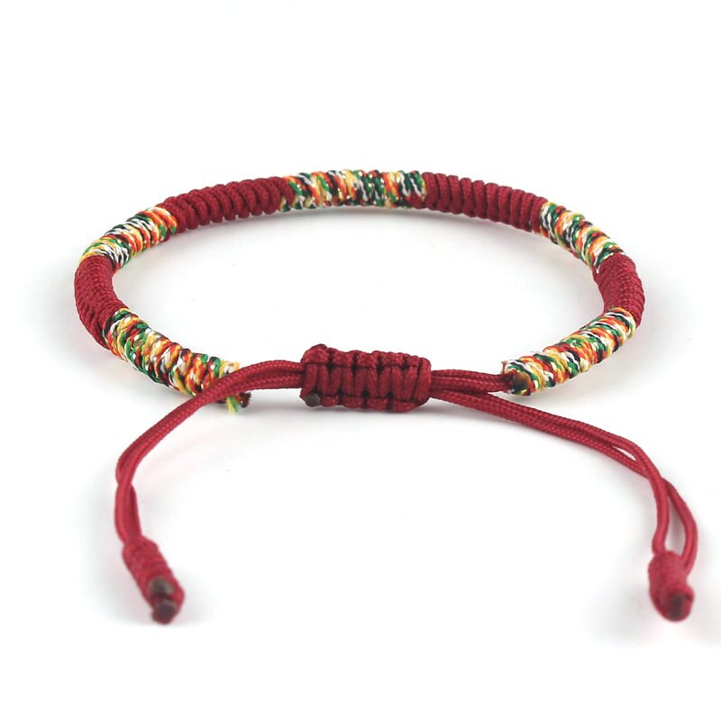 Tibetischen Buddhismus Glück Armbinde unisex Geflochtene Einstellbare König Kong Knoten rot Schnur Armbänder für Männer Frauen Paar Pulsera