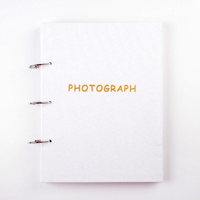 Stor kapacitet fotoalbum til billeder 10 x 15 løse blade 3 ringbind bog til 3 tommer 5 tommer 6 tommer 7 tommer billetter: 5 tommer - hvid